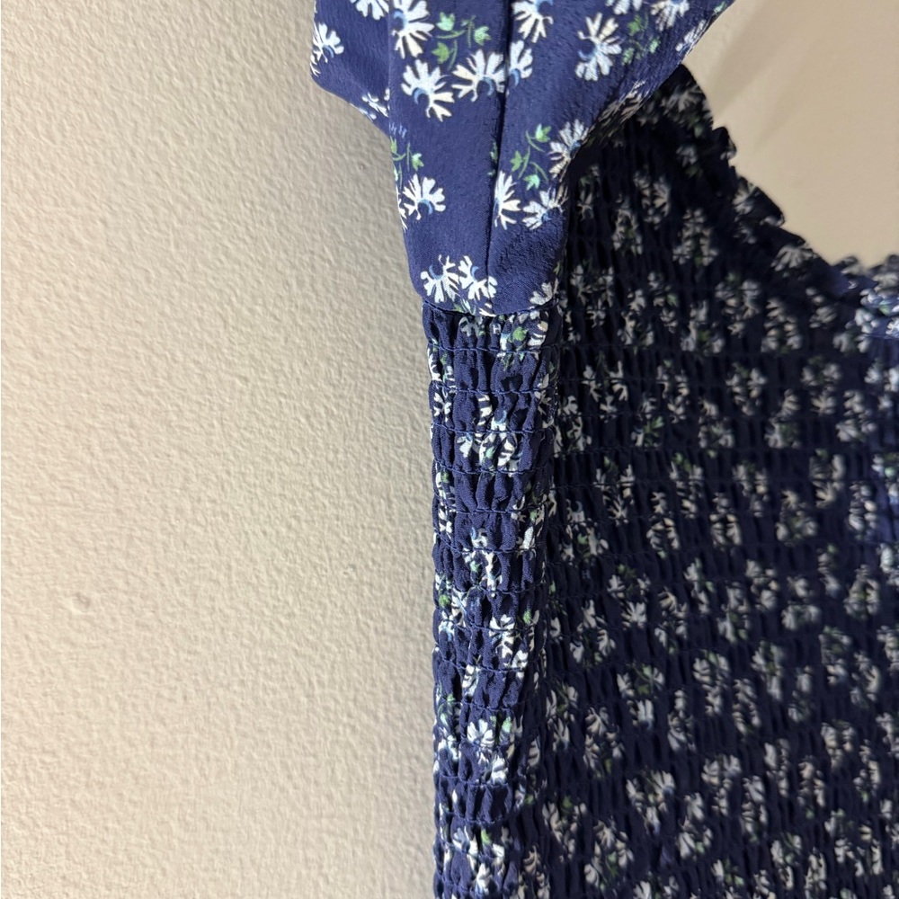 Hill House Home the Louisa Nap Dress in Navy Blue Posey Ditzy Floral Size Small - Picture 4 of 16